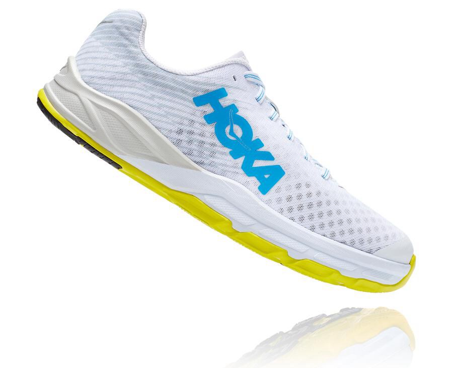 Hoka One One Mens Running Shoes - EVO Carbon Rocket - White - XAYV45918